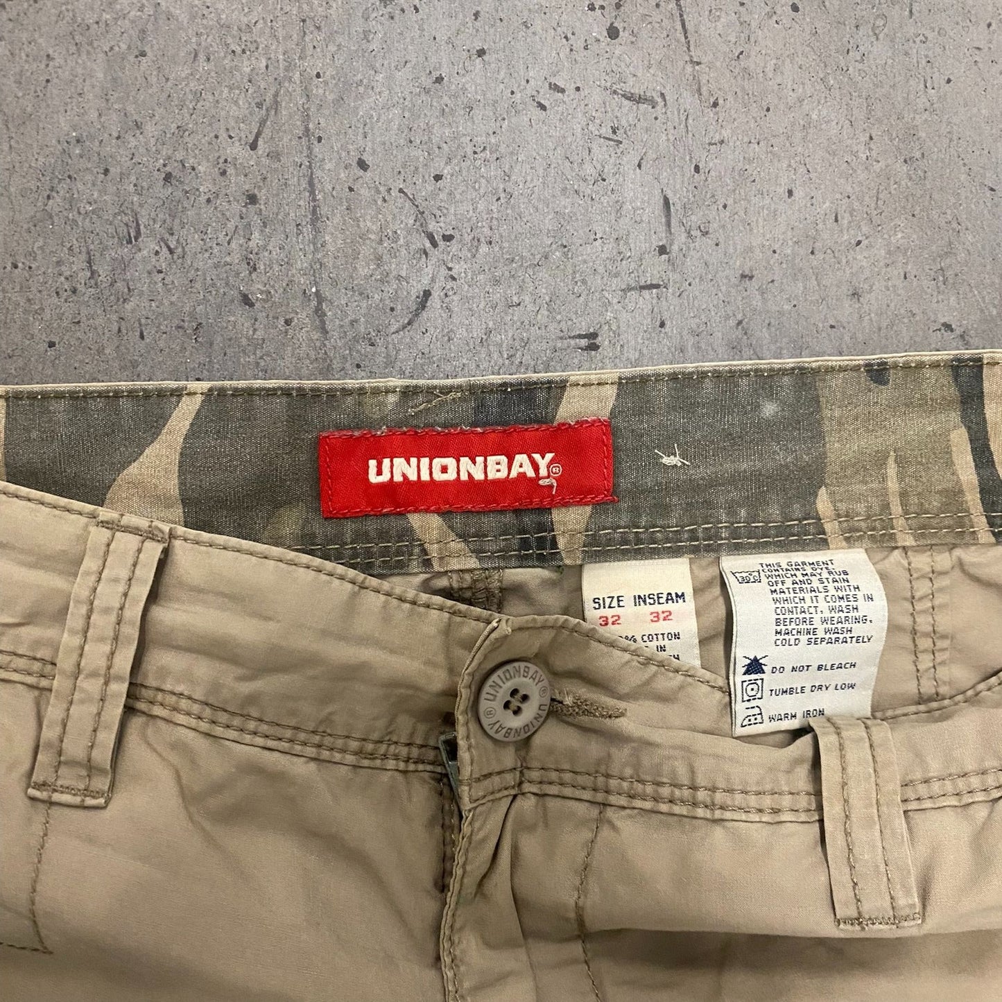 Vintage Y2K Khaki Cargo Pants Utility Tonal Drill Bottoms