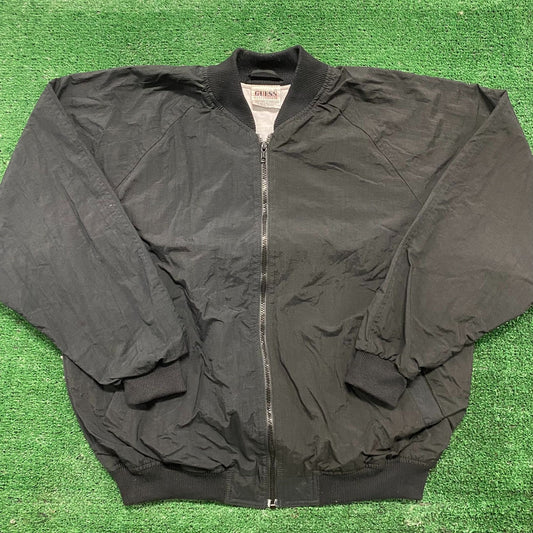 Vintage 90s Guess American Flag Essential Bomber Jacket