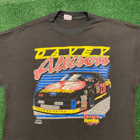 Davey Allison Vintage 90s NASCAR Texaco Racing T-Shirt