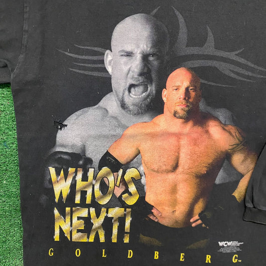 Vintage 90s Essential WCW Goldberg Wrestling T-Shirt