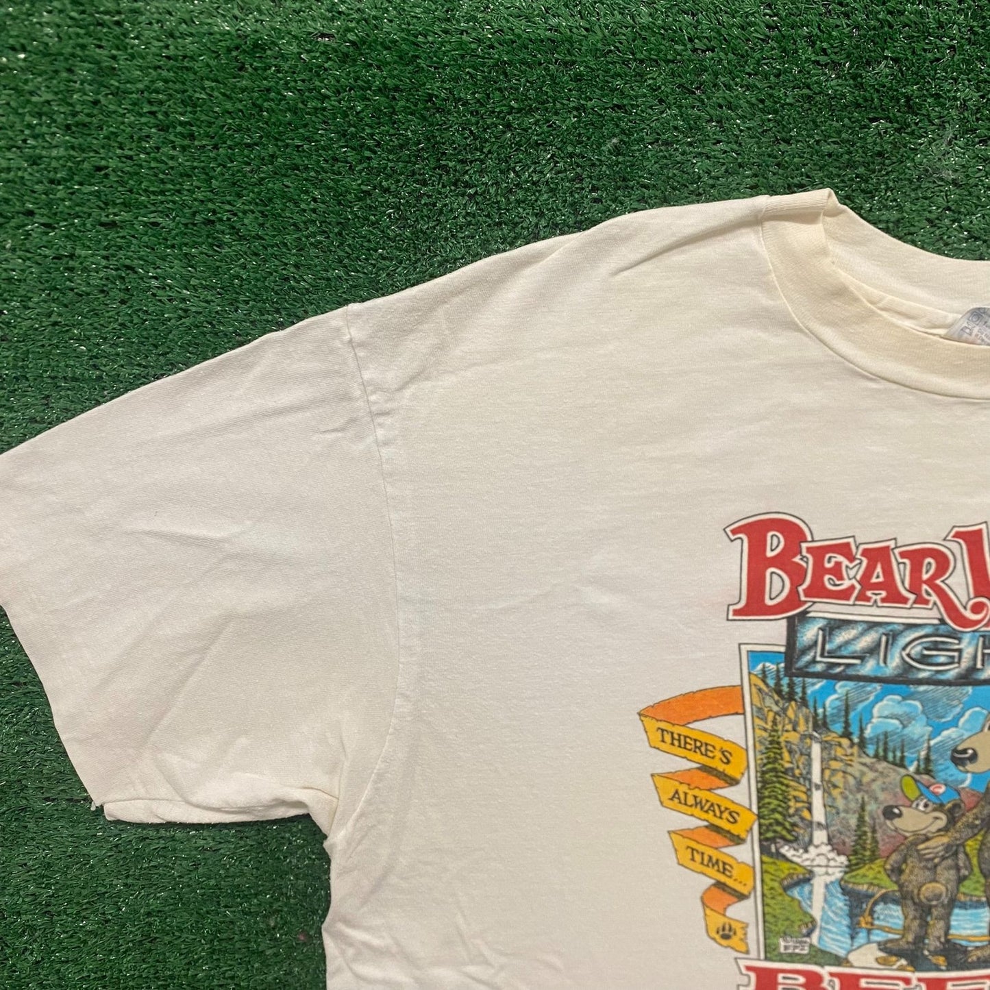 Vintage 80s Bear Whiz Beer Shirt Single Stitch Parody Tee