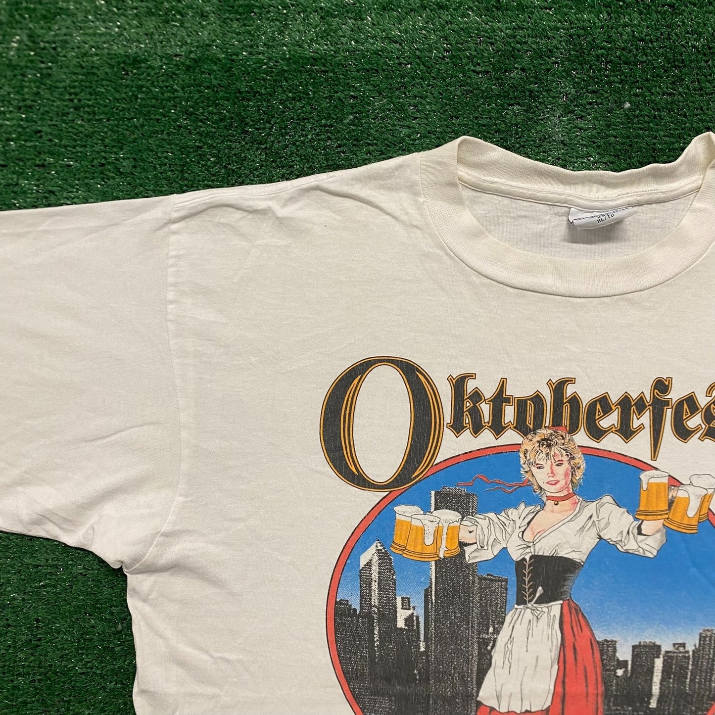 Vintage 90s Oktoberfest Chicago Beer Maiden Single Stitch Tee