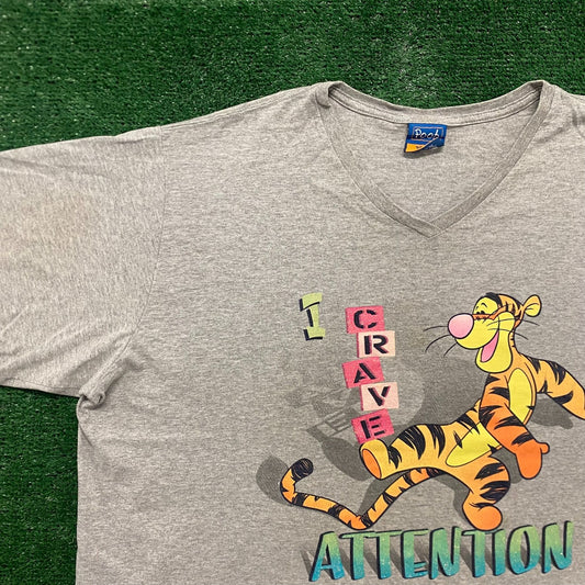 Vintage 90s Tigger Quote Essential Baggy Cartoon Movie Tee