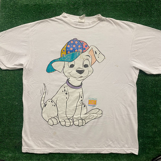 Vintage 90s 101 Dalmatians Shirt Disney Movie Cartoon Dog Tee