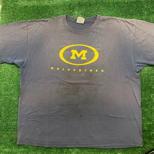Vintage 90s Nike Michigan Wolverines Shirt College Sports Tee