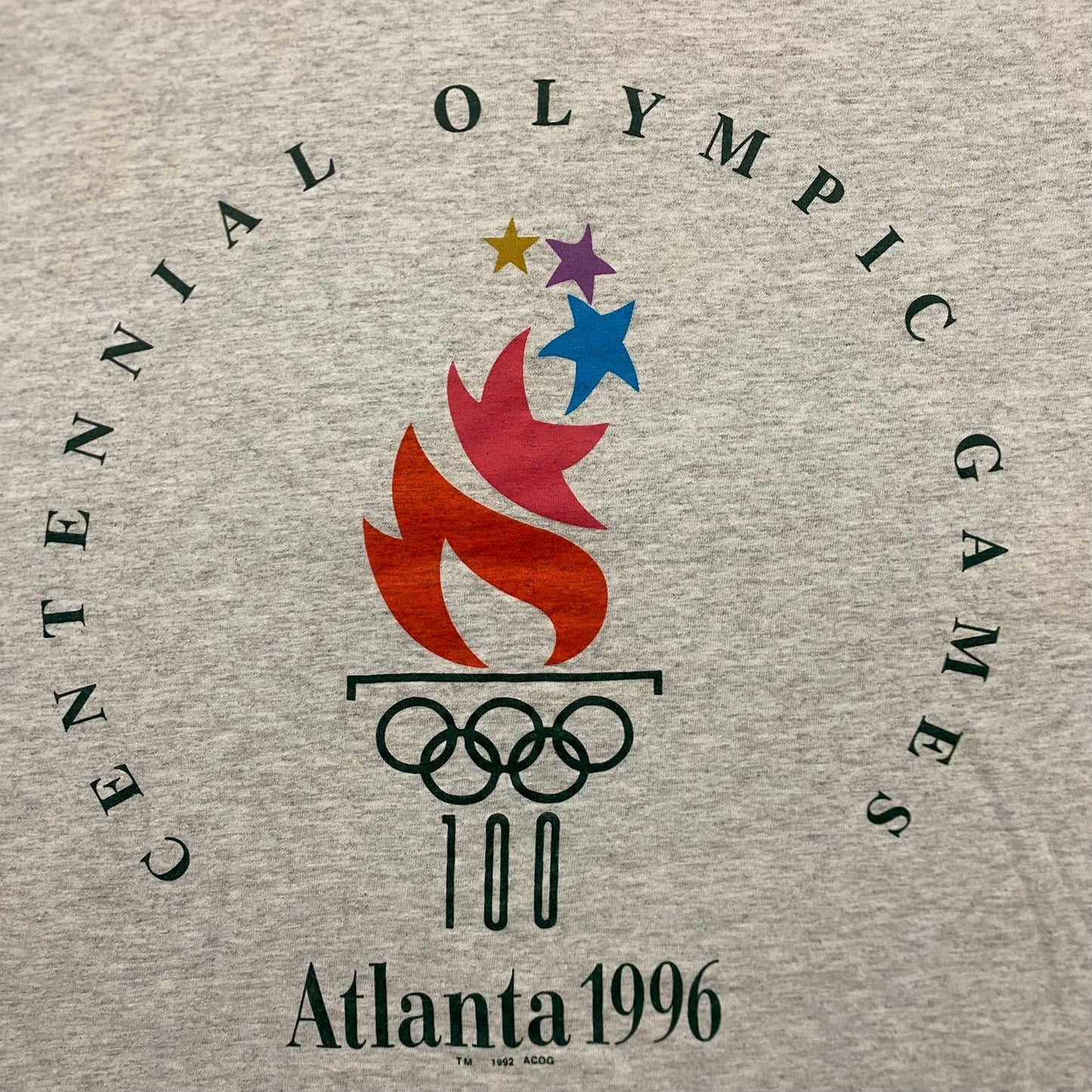Vintage 90s Atlanta 1996 Olympics Logo Single Stitch Tee