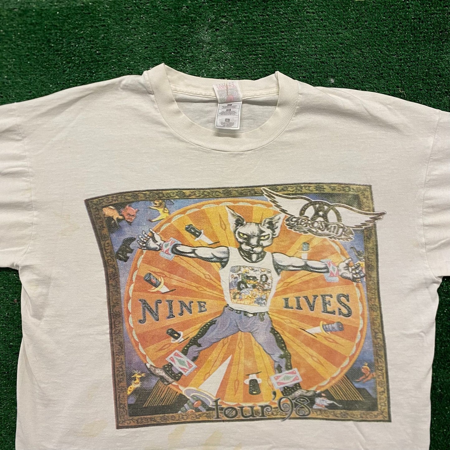 Aerosmith Nine Lives Vintage 90s Rock Band T-Shirt