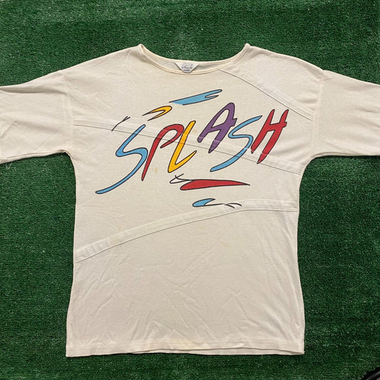 Vintage 70s 80s Splash Shirt Single Stitch Cut Sew Tee