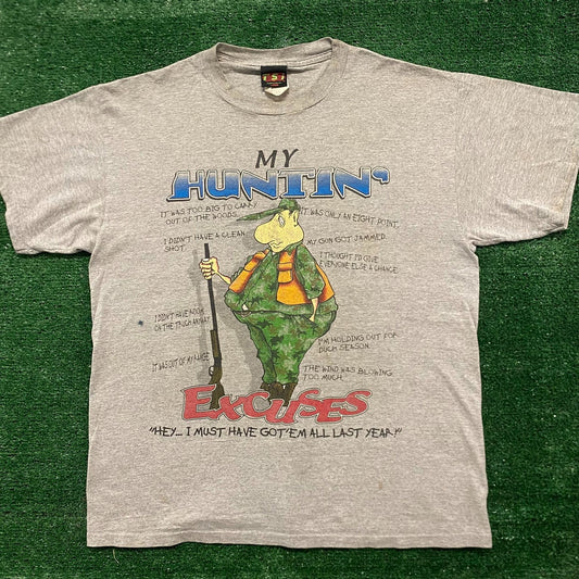 Vintage 90s Hunting Humor Essential Funny Outdoor T-Shirt
