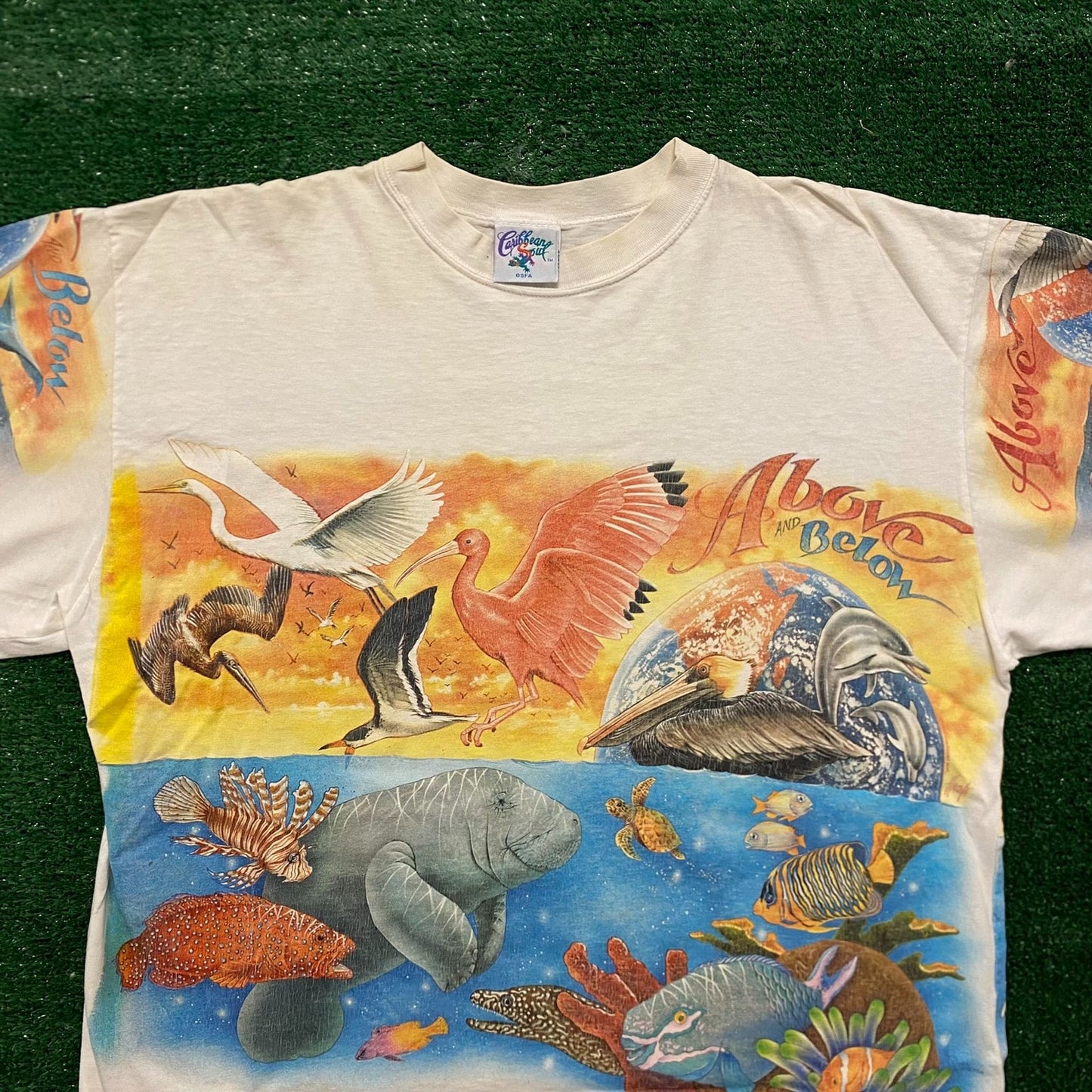 Above & Below Artwork Vintage 90s AOP Nature Animals T-Shirt