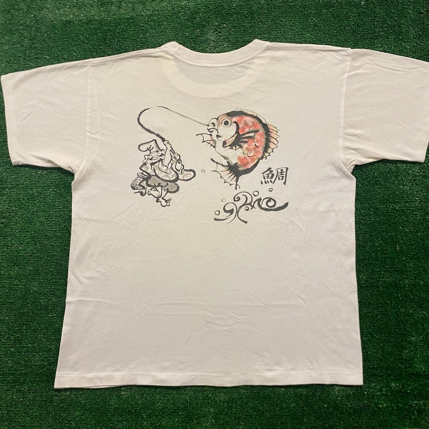 Japanese Fishing Samurai Vintage Japan Artwork T-Shirt