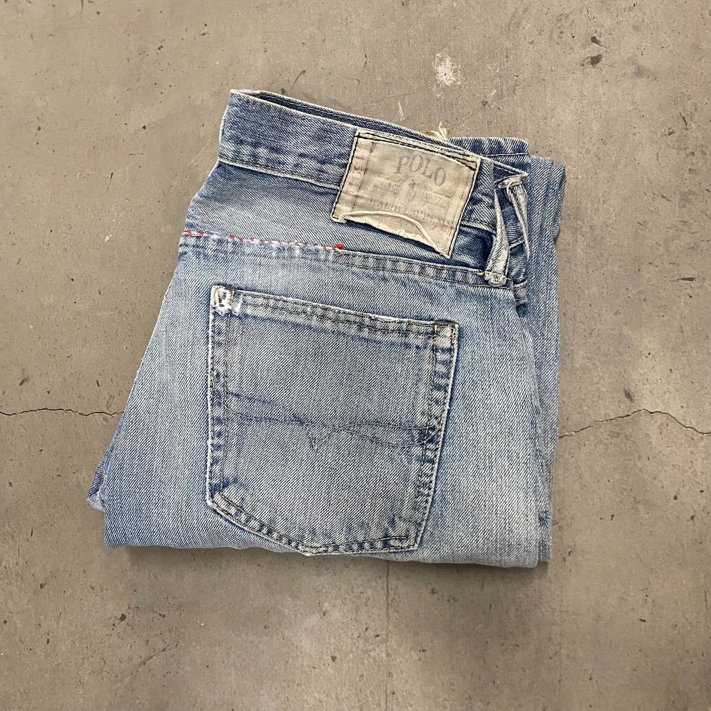 Vintage Y2K Polo Ralph Lauren Faded Distressed Denim Jeans