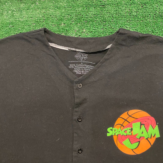 Space Jam Vintage Cartoon Movie Button Up Shirt