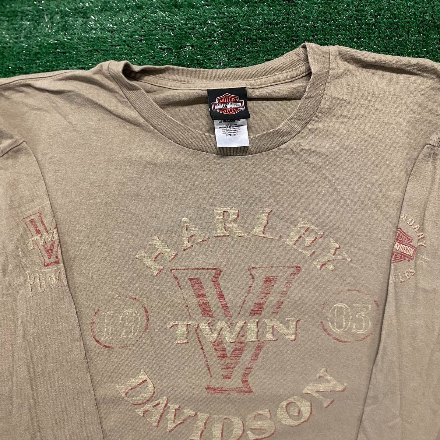 Vintage Y2K Harley Davidson Seattle Tonal Long Sleeve Tee