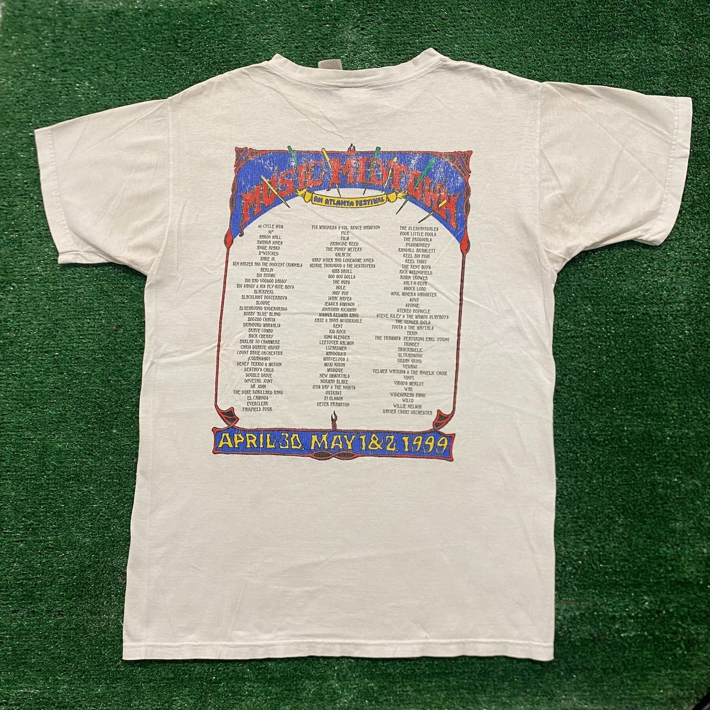 Vintage 90s Essential Atlanta Festival Staff Band T-Shirt