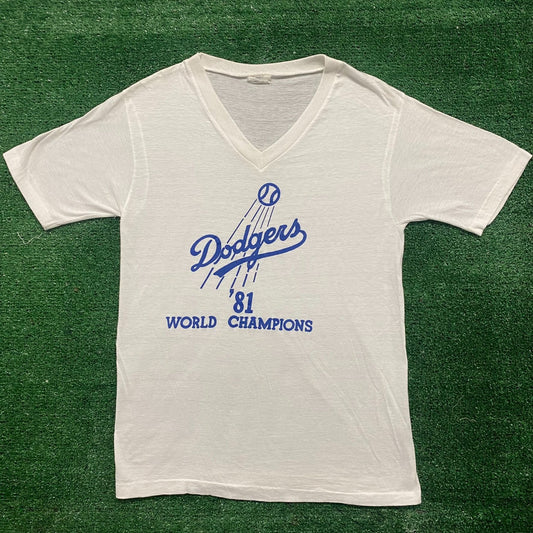 Vintage 80s Los Angeles Dodgers Shirt Single Stitch MLB Tee