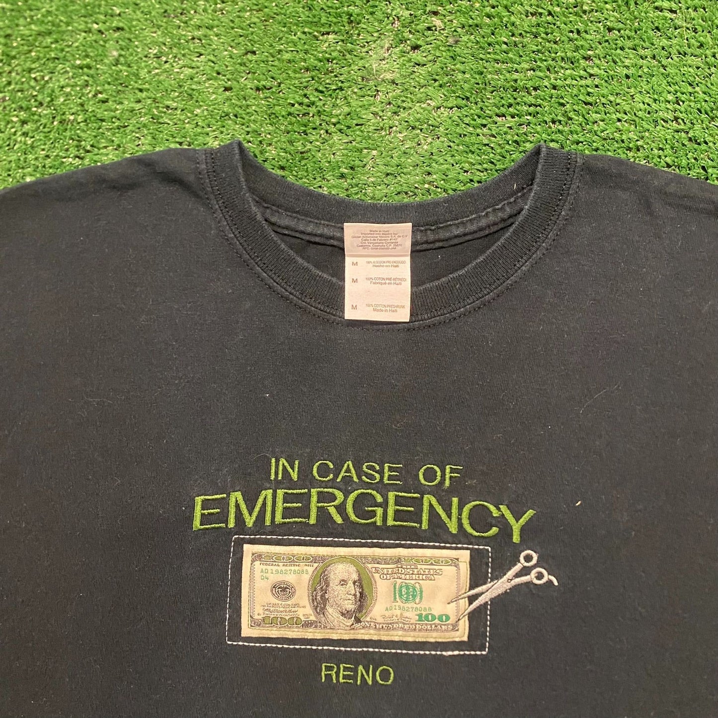 Reno Emergency Money Cash Vintage Tourist Humor T-Shirt