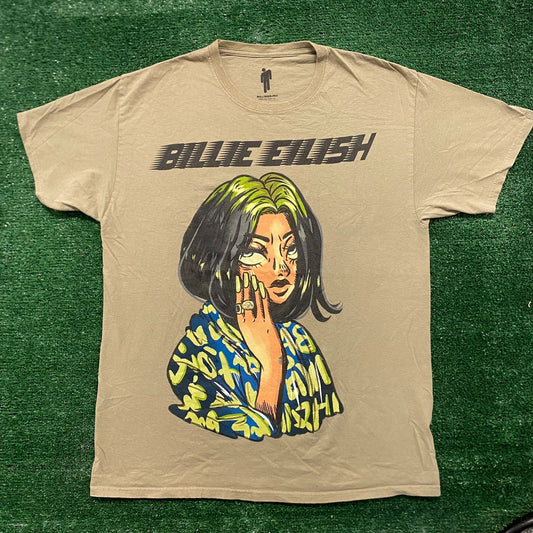 Billie Eilish Art Tonal Essential Goth Punk Emo Band T-Shirt