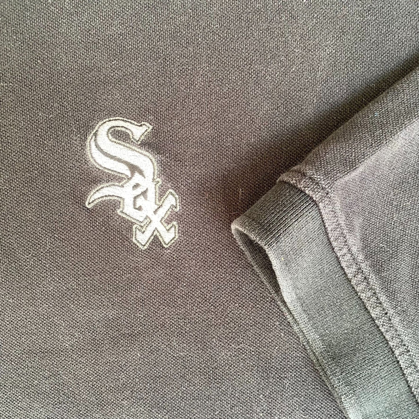 Vintage Y2K Chicago White Sox Polo Shirt MLB Logo Black