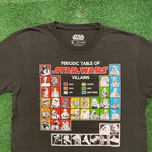 Star Wars Villains Periodic Table Vintage Movie T-Shirt