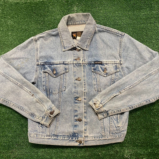 Vintage 90s Harley Davidson Essential Denim Trucker Jacket