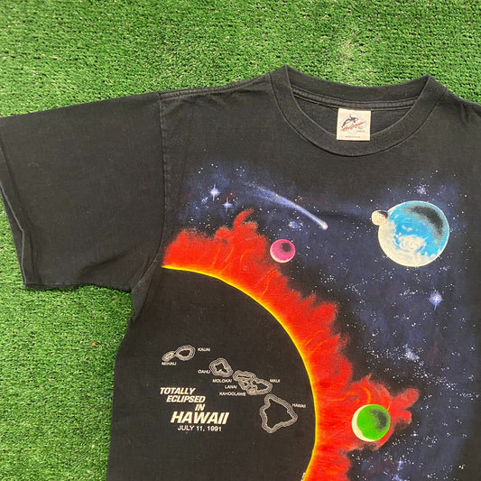 Vintage 90s Solar System Planets Single Stitch T-Shirt