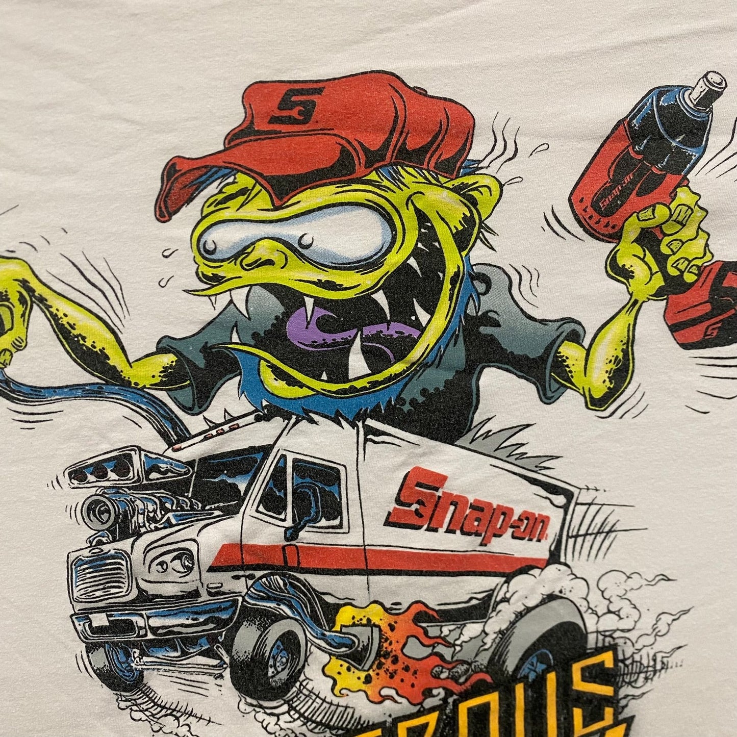 Vintage Y2K Snap On Racing Shirt Automotive Monster Punk Tee