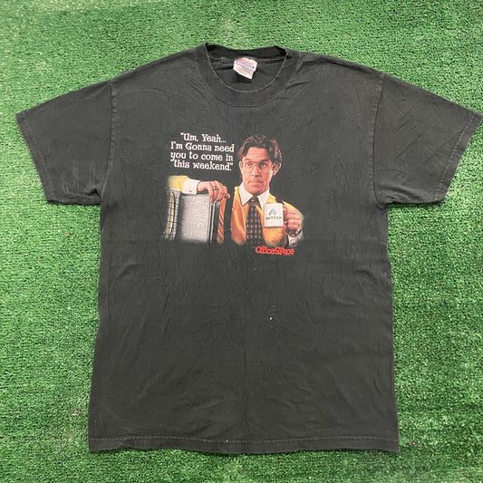 Vintage 90s Essential Office Space Boss Worker Movie T-Shirt
