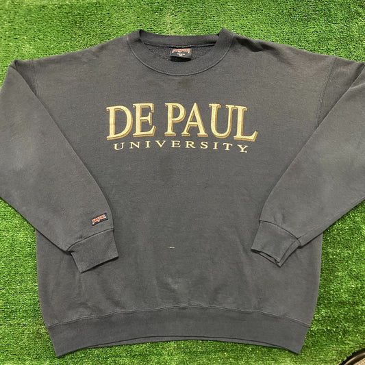 Vintage 90s DePaul Sun Faded College Sports Sweatshirt