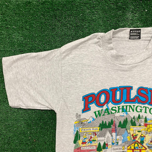 Vintage 80s Poulsbo Washington Shirt Single Stitch City Tee