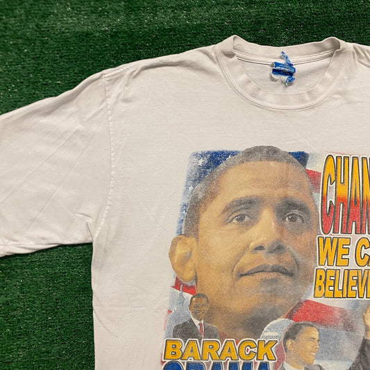 Vintage Y2K Barack Obama Change Essential Campaign Tee