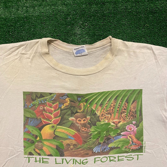 Rainforest Jungle Landscape Vintage Nature Animals T-Shirt