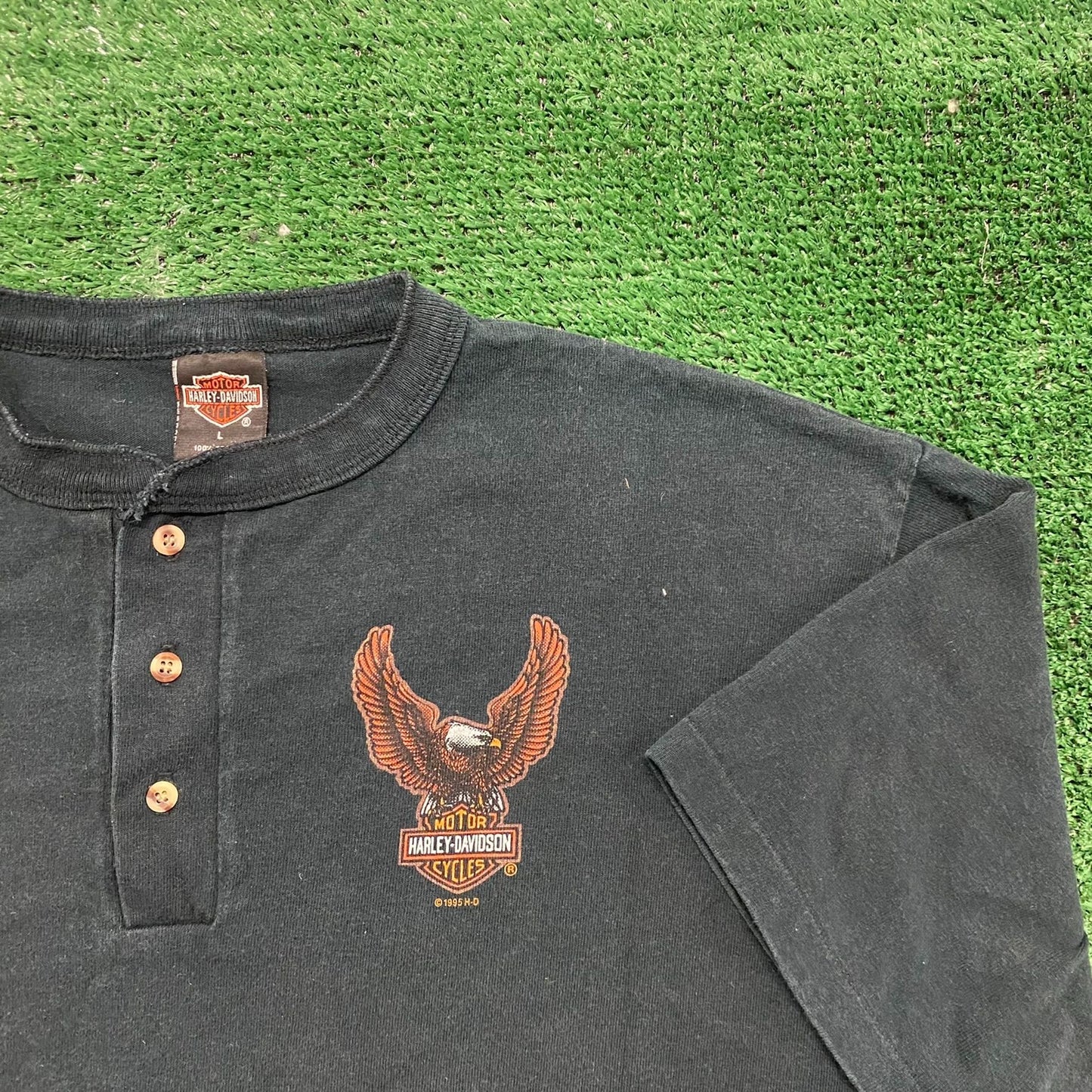 Vintage 90s Harley Davidson Shirt Sun Faded Single Stitch Tee