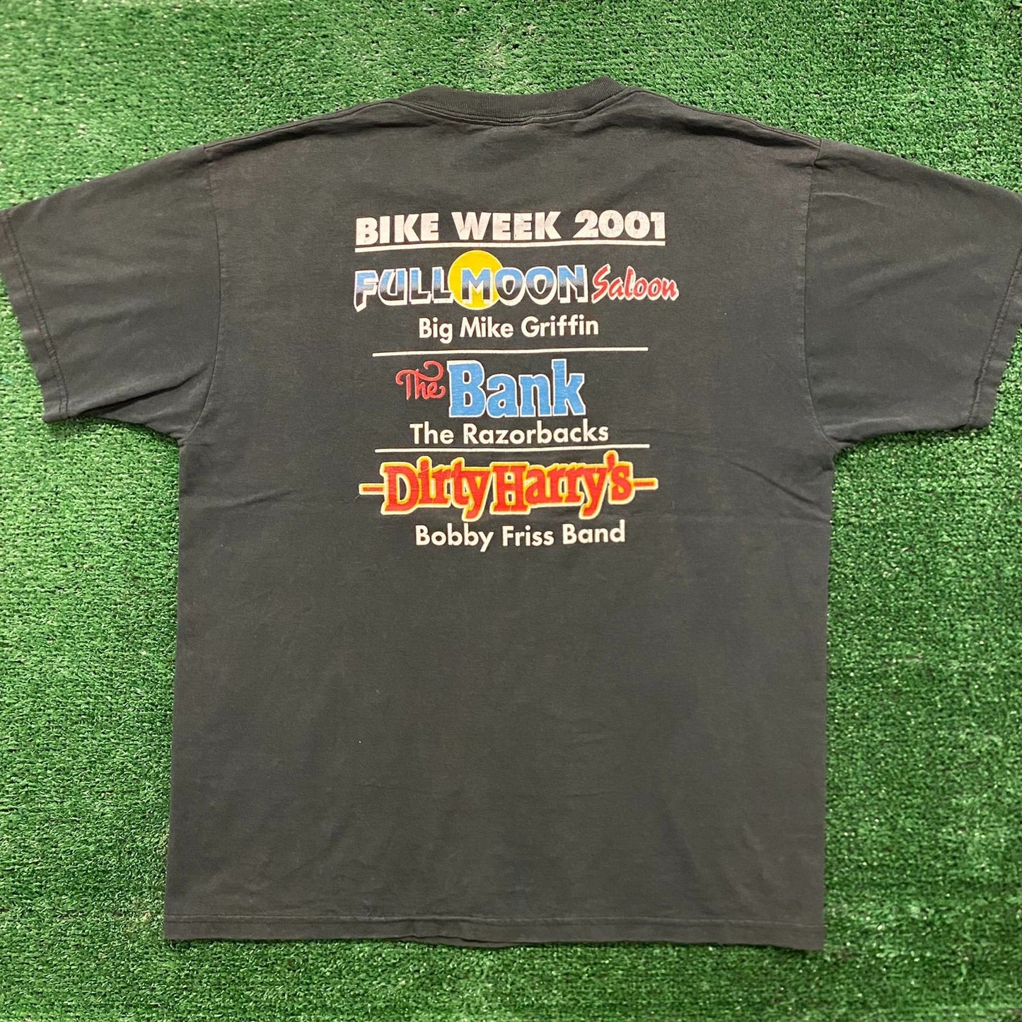 Daytona Beach Bike Week 2001 Vintage Moto Biker T-Shirt