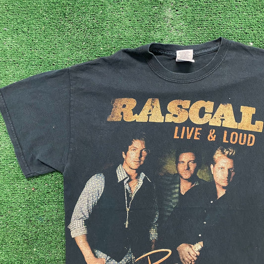 Vintage Y2K Sun Faded Rascal Flatts Country Band T-Shirt