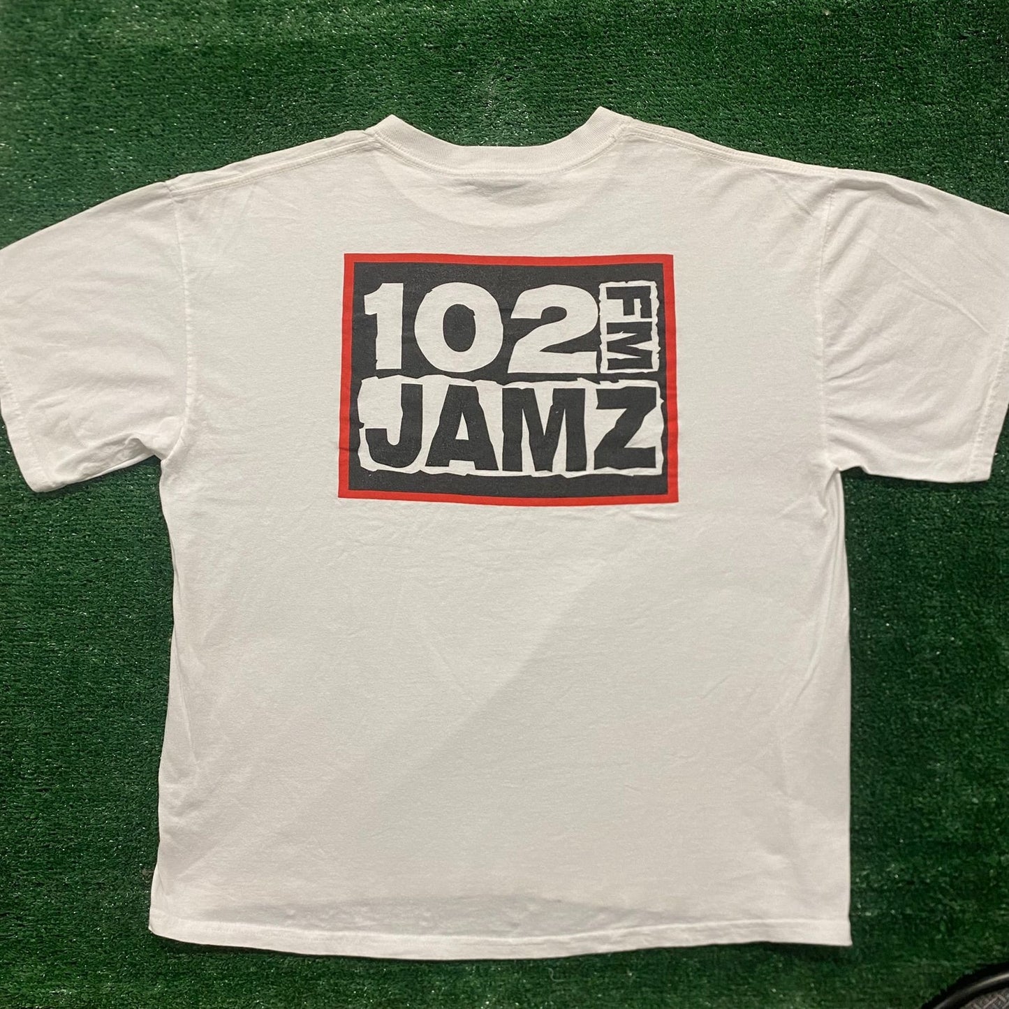 Vintage Y2K 102 Jamz FM Radio Baggy Rap Hip Hop Tee