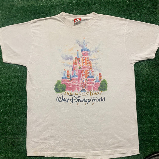 Vintage 90s Walt Disney World Castle 25th Anniversary Tee