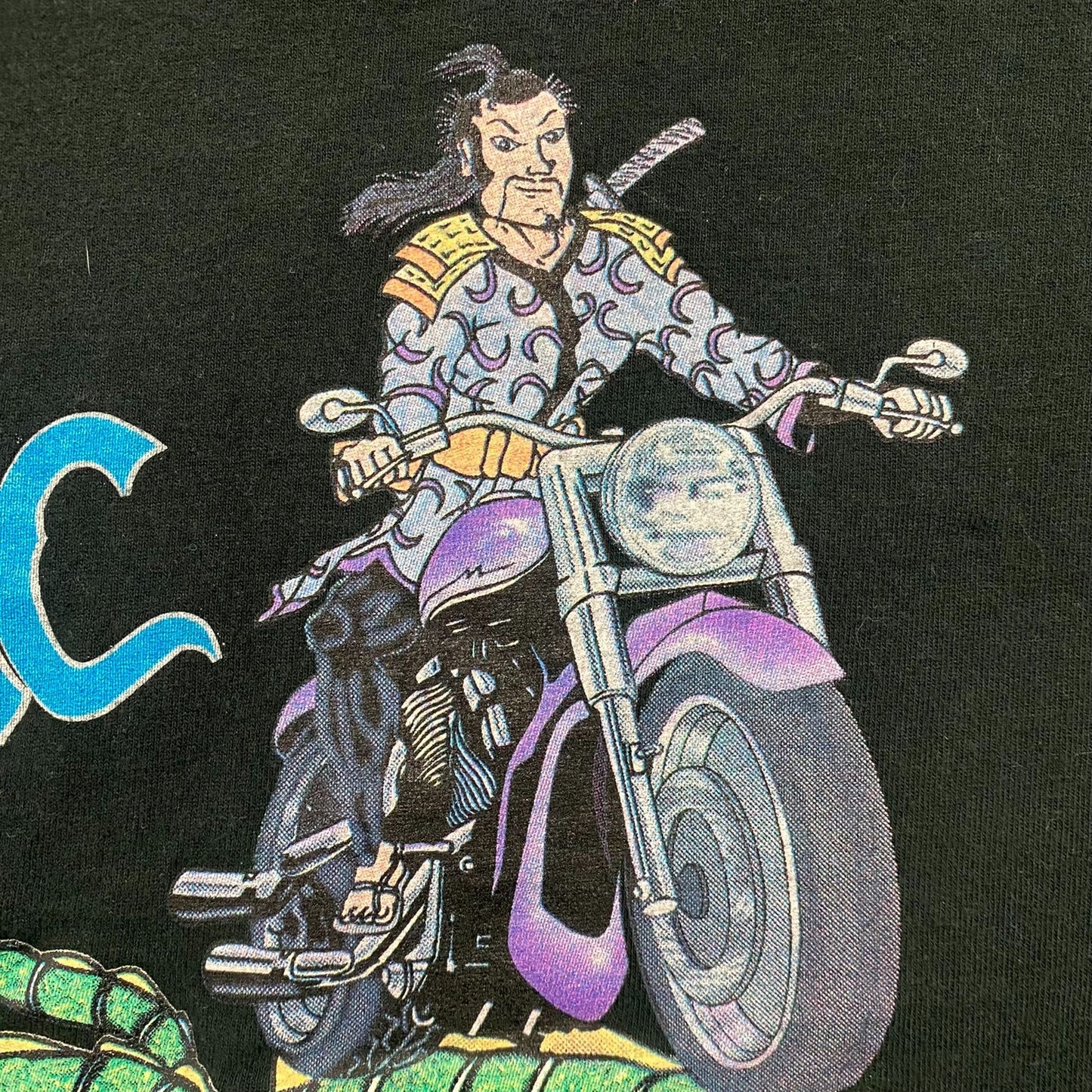 Vintage 90s Dragon Custom Choppers Motorcycle Punk Black Tee