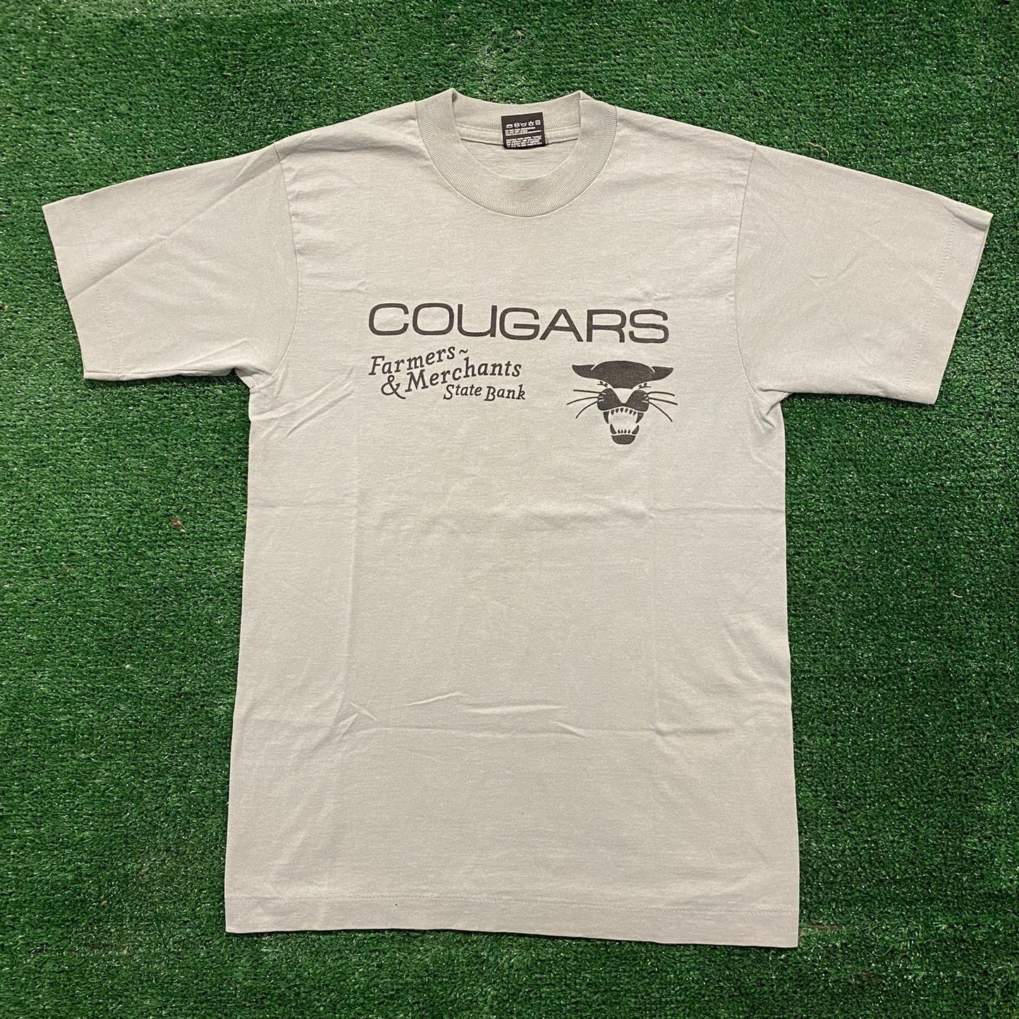 Cougars Vintage 80s Single Stitch Sports T-Shirt