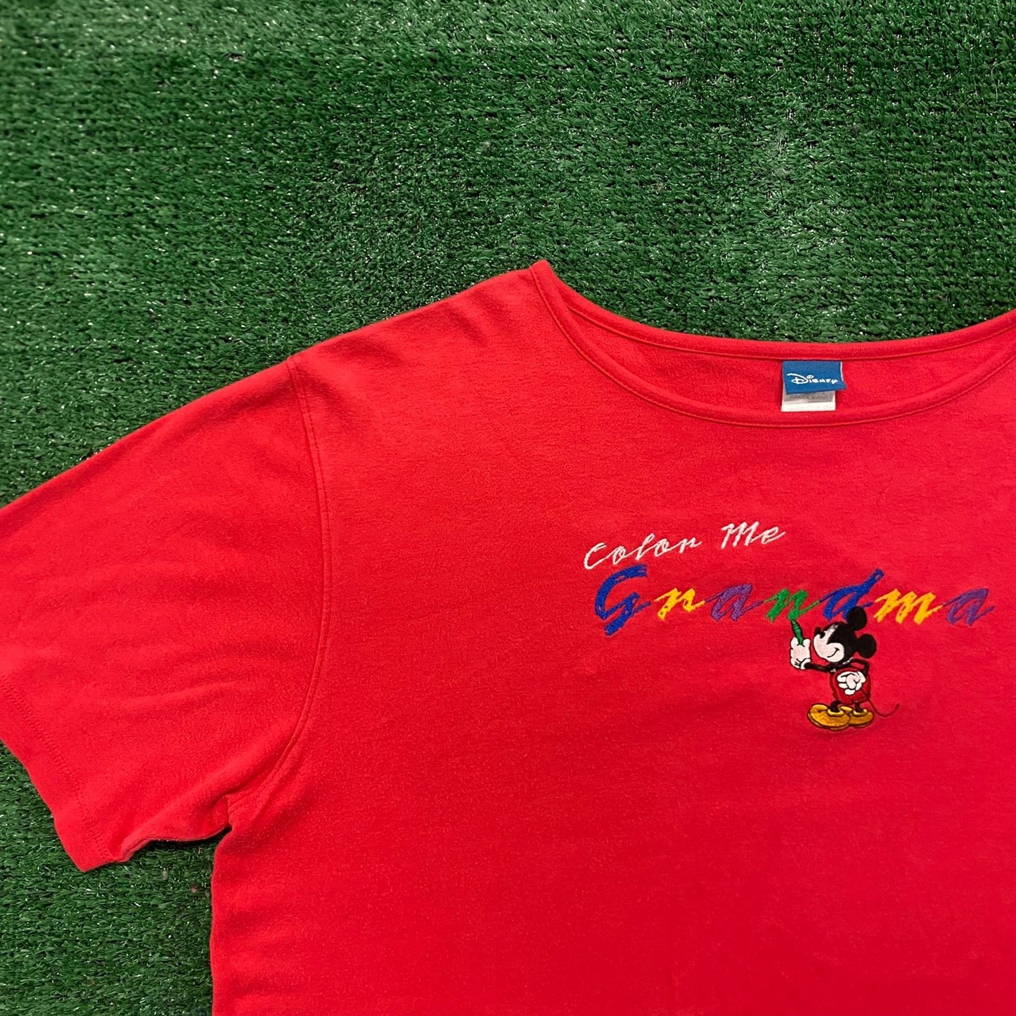 Vintage Y2K Mickey Mouse Grandma Quote Essential Disney Tee