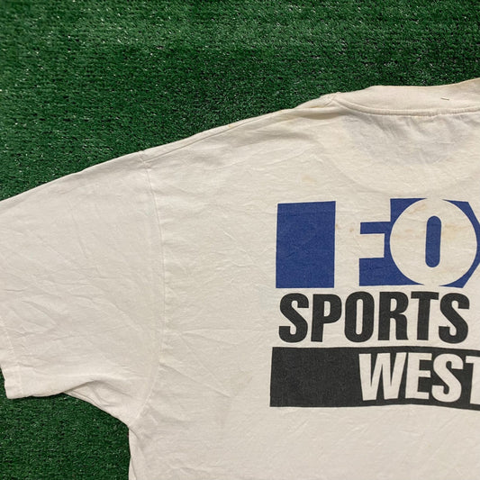 Vintage 90s FOX Sports Los Angeles TV Logo Television Tee