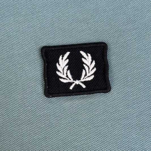 Fred Perry Piqué Patch Logo T-shirt Stockport Blue Medium Mod Britpop