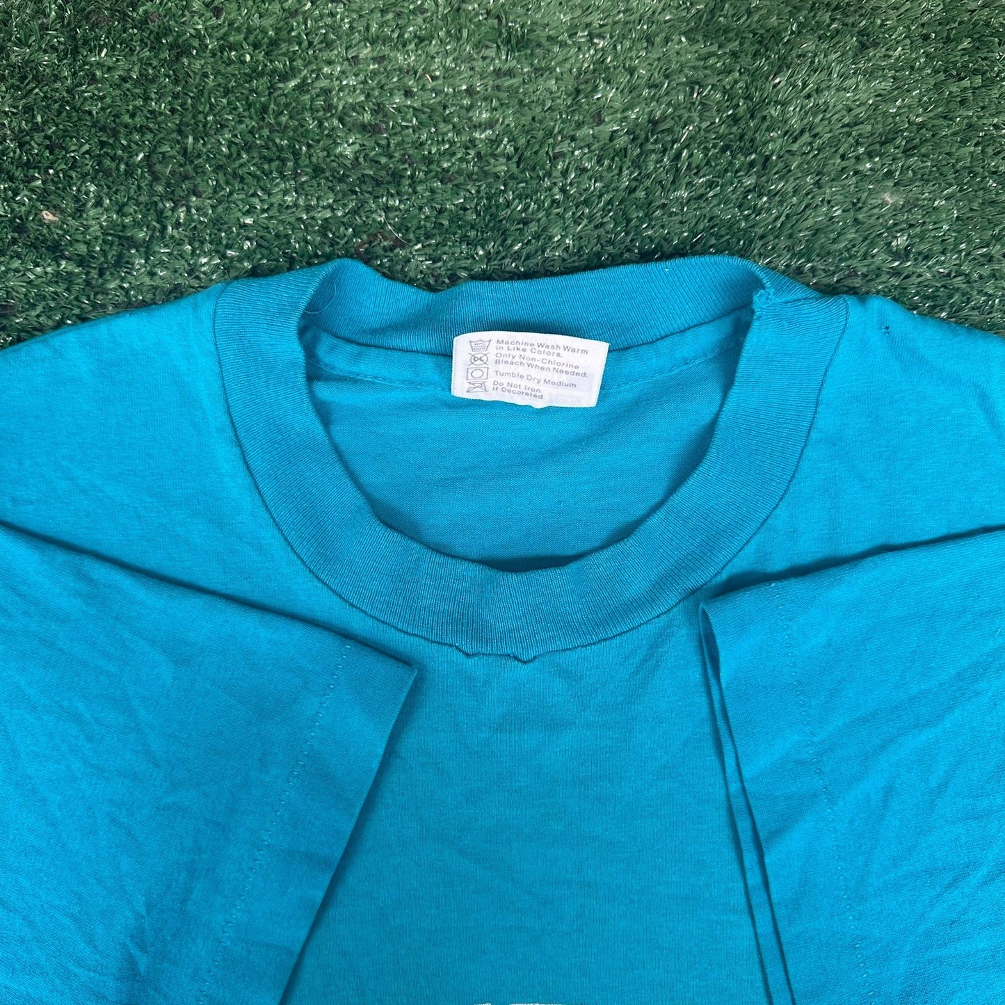 Vintage 80s Massachusetts Bodybuilding Gym T-Shirt Blue M Single Stitch 50/50