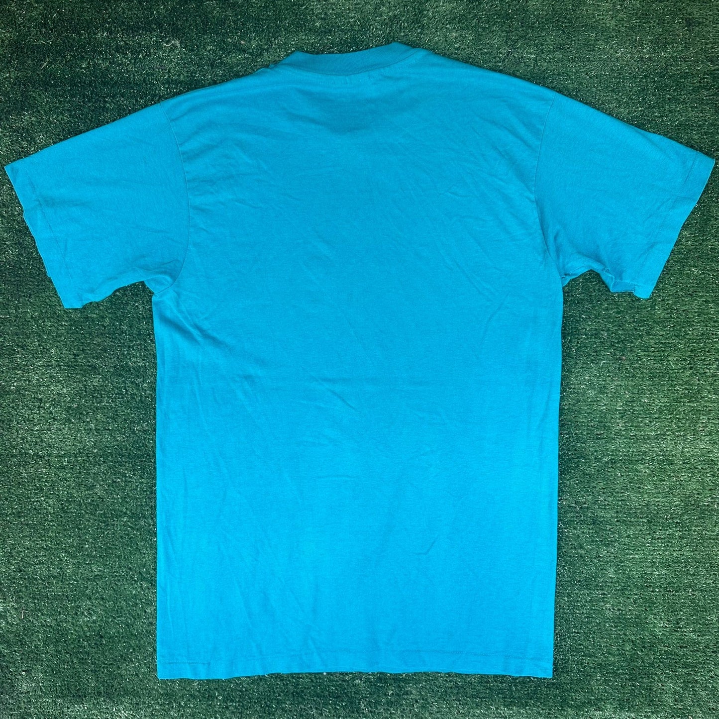 Vintage 80s Massachusetts Bodybuilding Gym T-Shirt Blue M Single Stitch 50/50