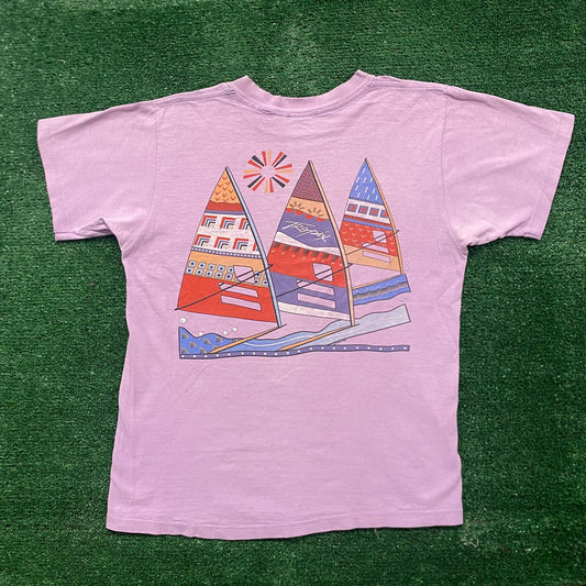 Vintage 80s Tropix Sailboat Single Stitch Nautical T-Shirt