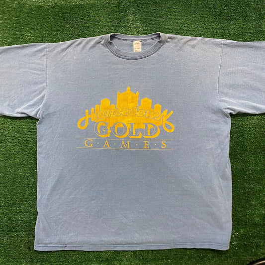 Vintage 80s Hometown Gold Games Athletic Single Stitch Tee