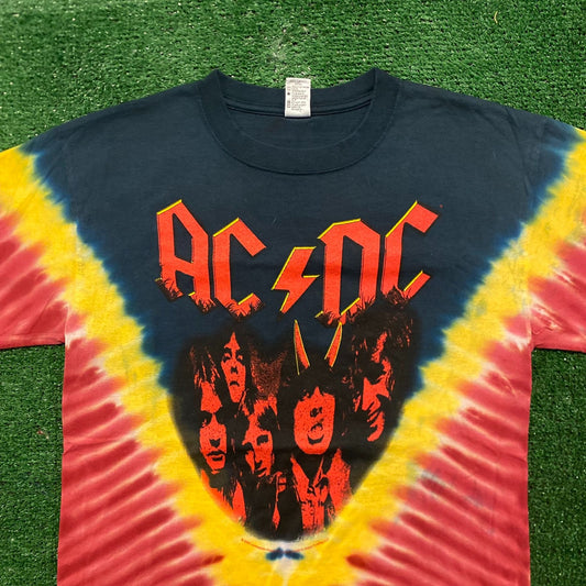 AC/DC Tie Dye Vintage Rock Band T-Shirt