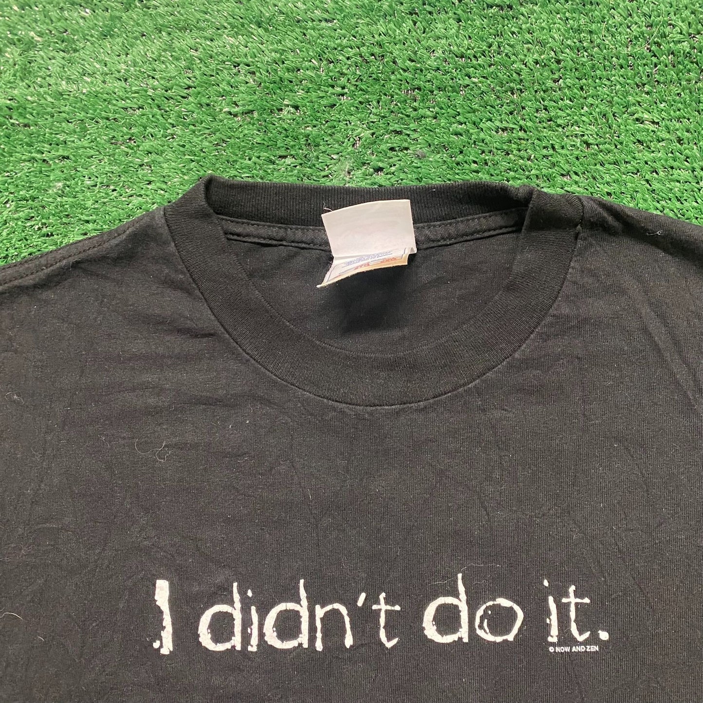 Vintage Y2K Essential I Didn't Do It Funny Quote Humor Tee