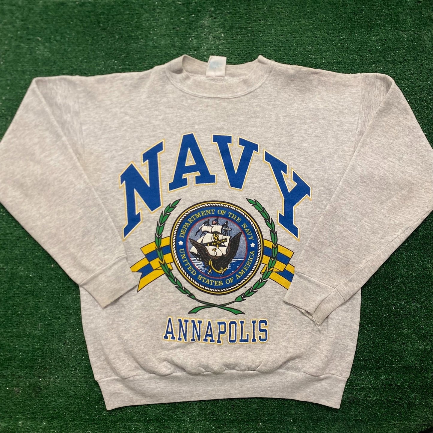 Vintage 80s US Navy Essential Military Crewneck Sweatshirt