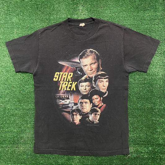 Vintage Y2K Star Trek Cast Essential Nerd Geek Movie T-Shirt